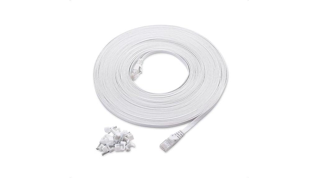 50 ft white flat cable