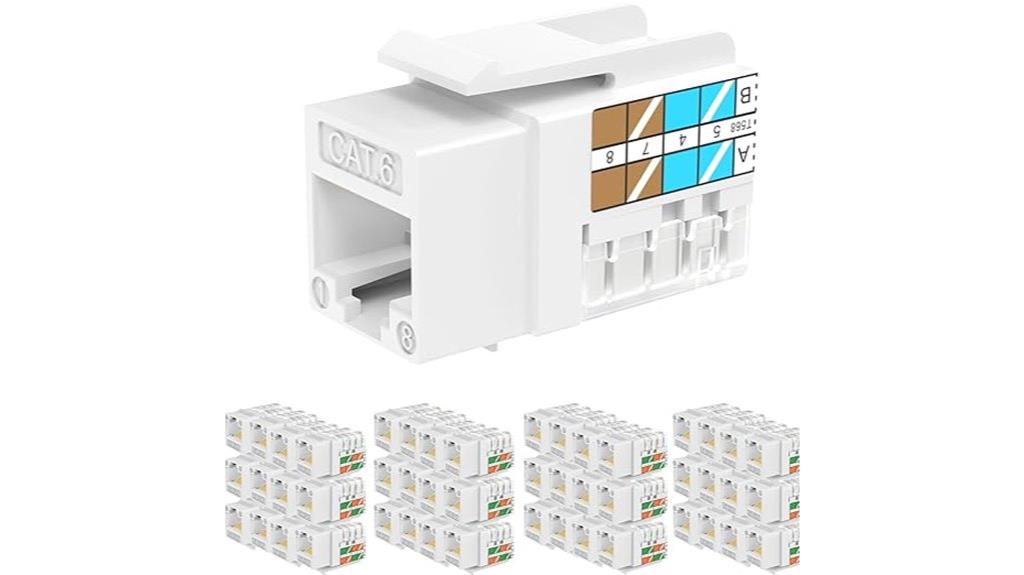 50 pack cat6 keystone jacks