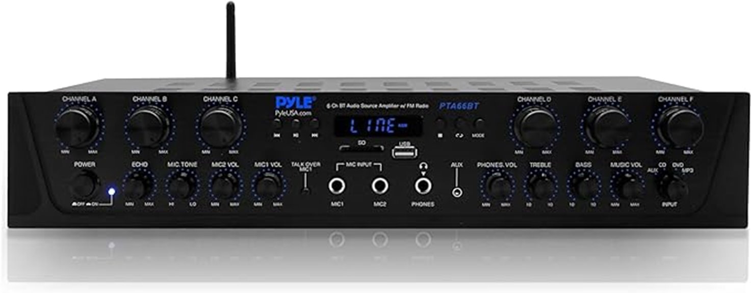 600w bluetooth stereo amp