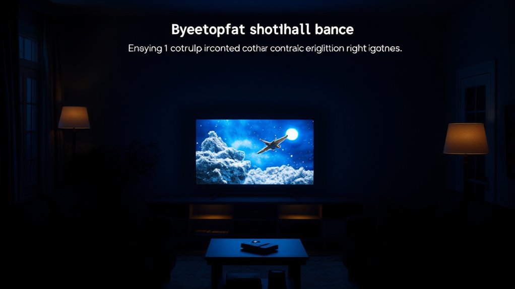 adjust tv for comfortable darkness