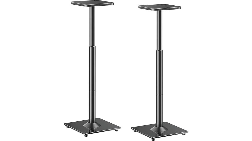 adjustable bookshelf speaker stands