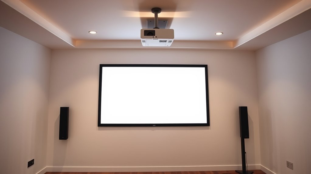 adjusting projector lens position