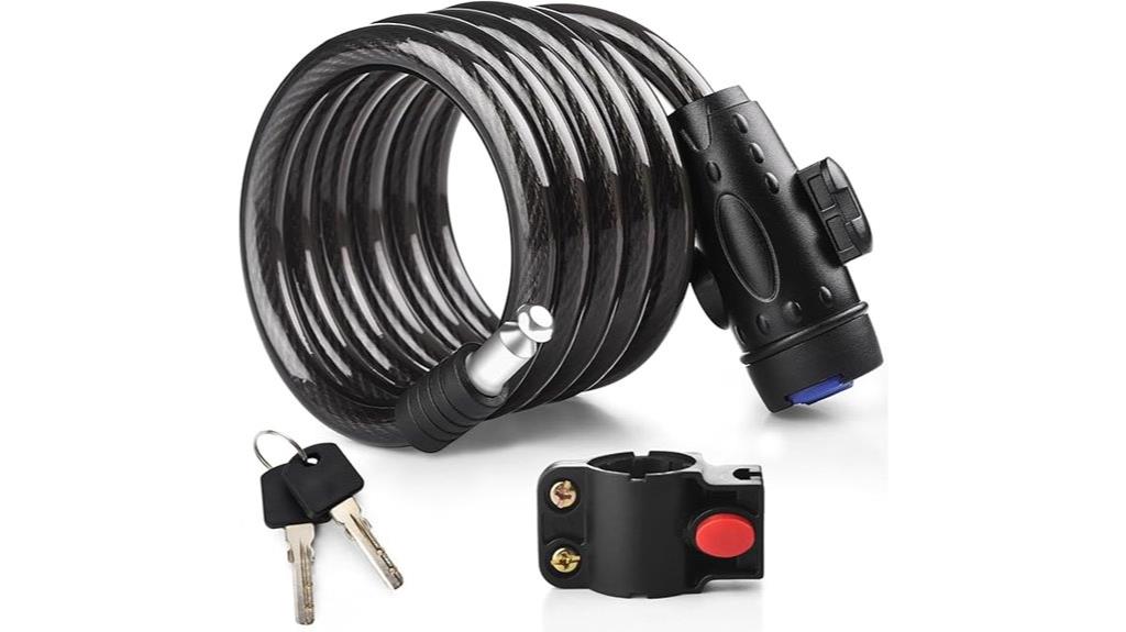 bike lock with keys