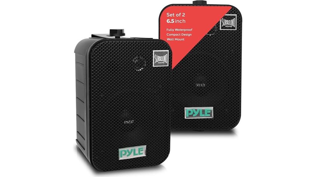 black 2 way speaker pair