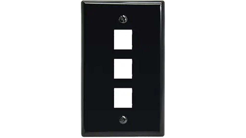 black 5 pack wall plate