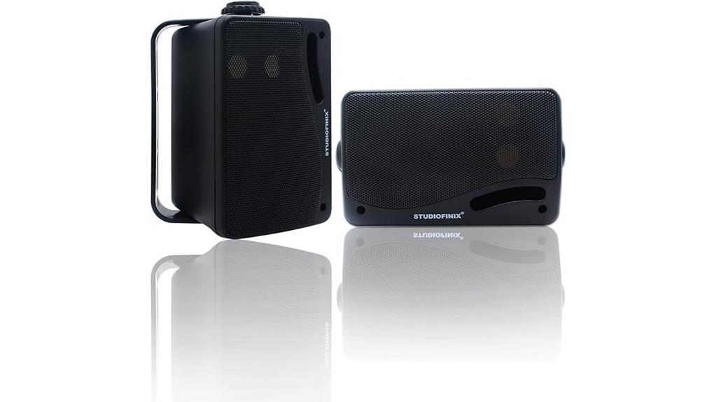 black outdoor speakers