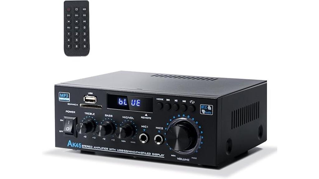bluetooth enabled stereo amplifier