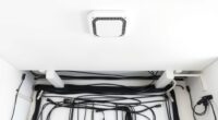 ceiling mount cable organization