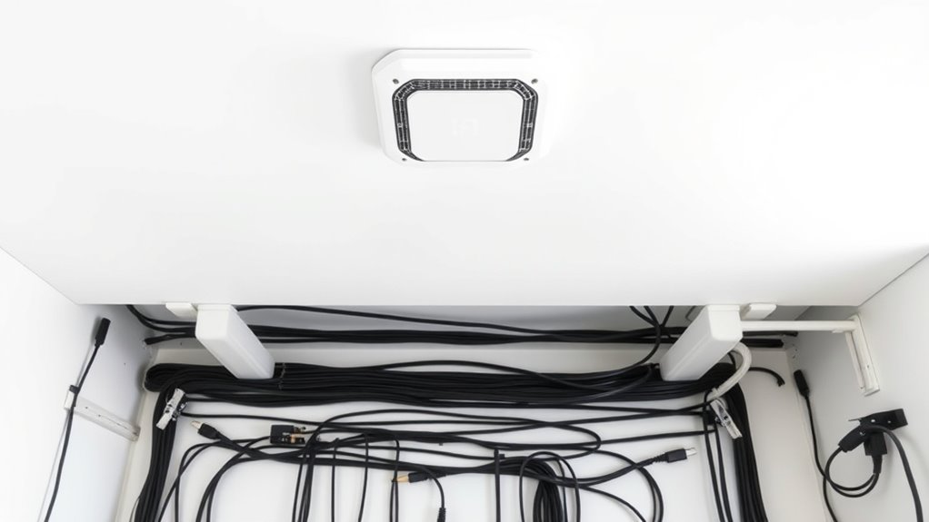 ceiling mount cable organization