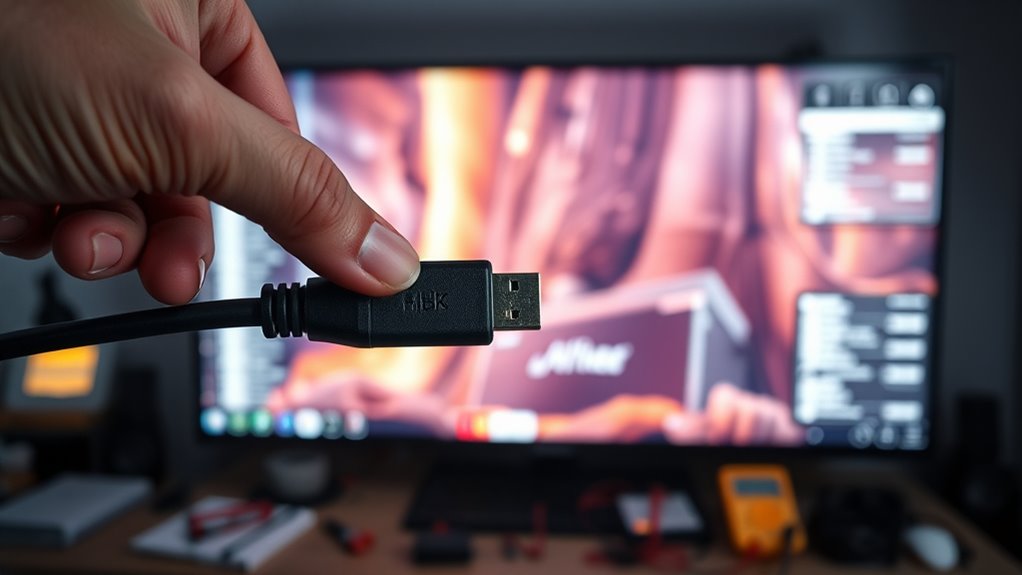 check cables and firmware