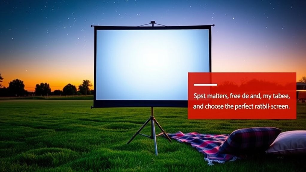 choosing portable projector screens