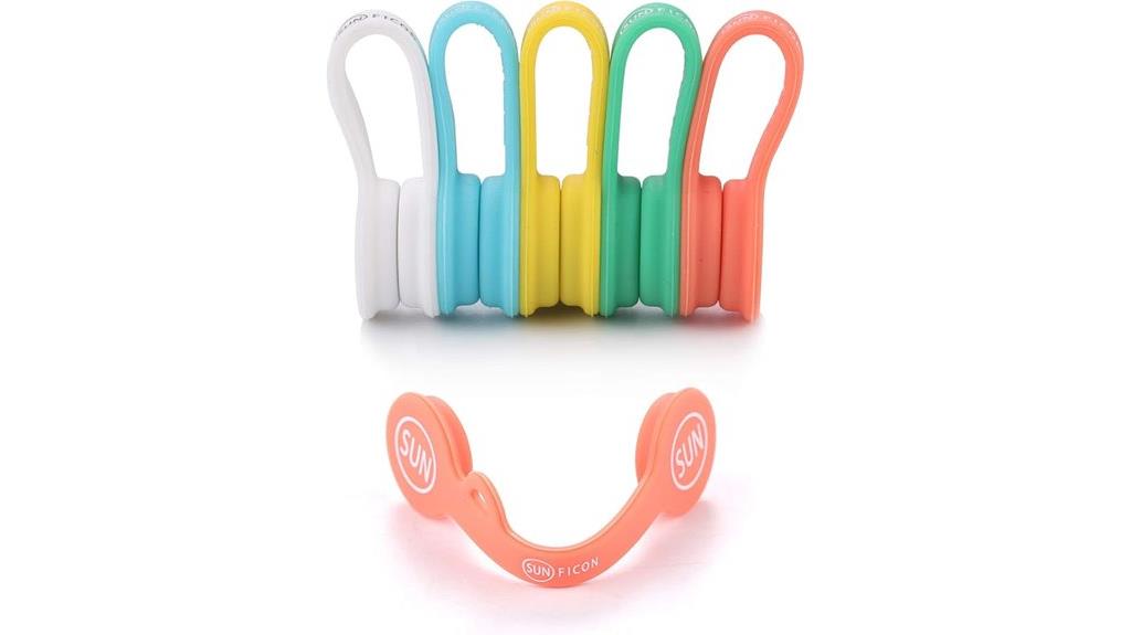 colorful cable clips pack