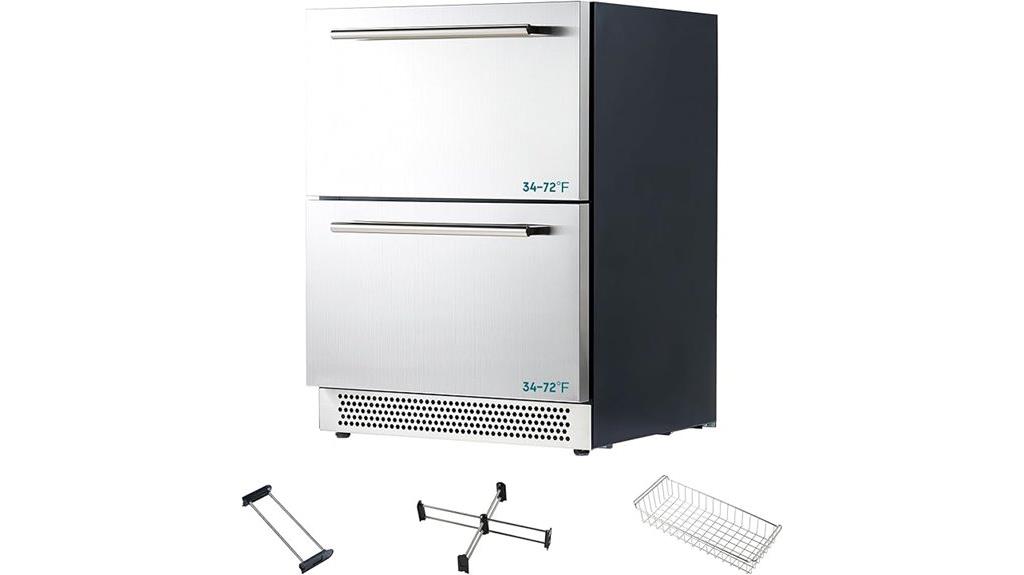 compact 24 inch drawer fridge