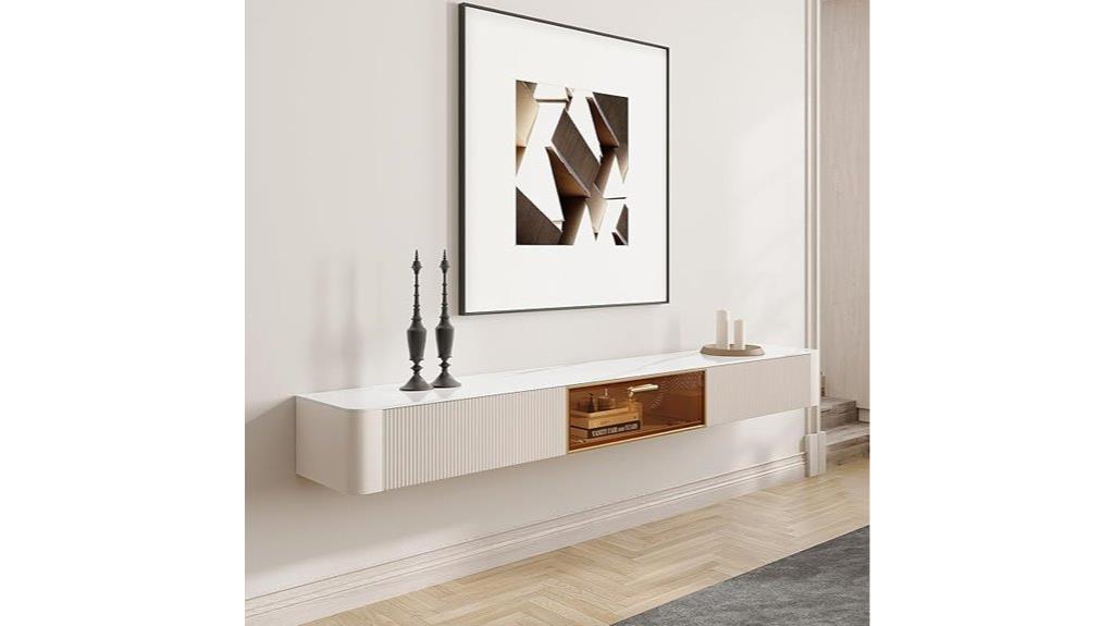 contemporary wall mounted tv stand