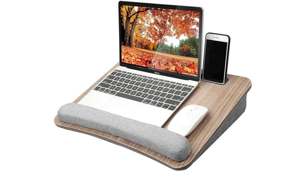 cushioned portable laptop desk