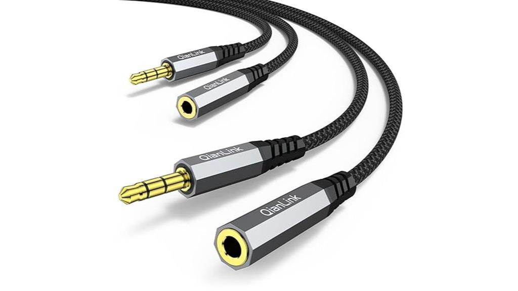 dual 6 6ft aux cables