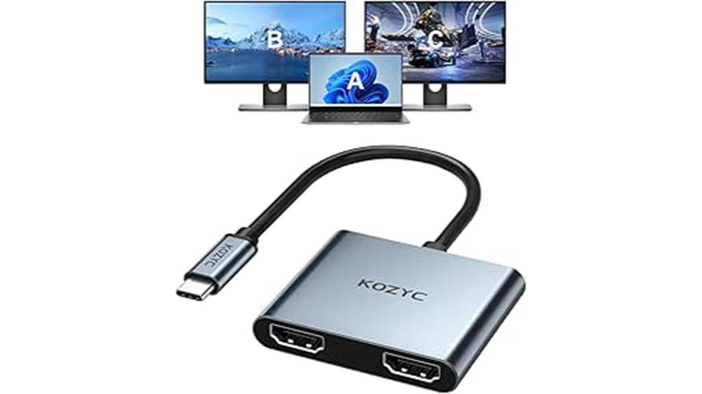 dual hdmi 4k adapter