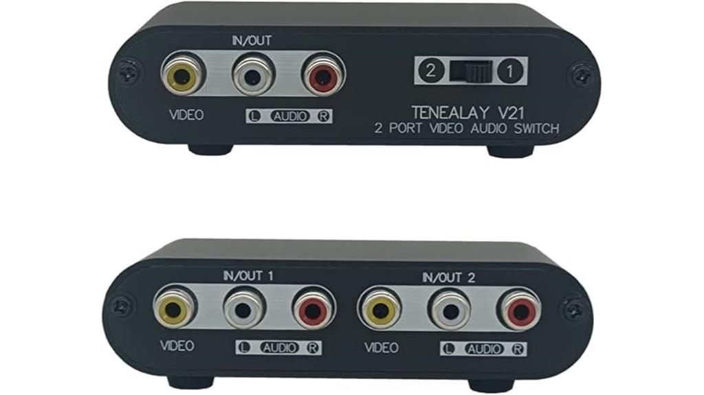 dual input rca av switch