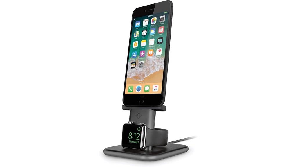 dual iphone apple watch dock