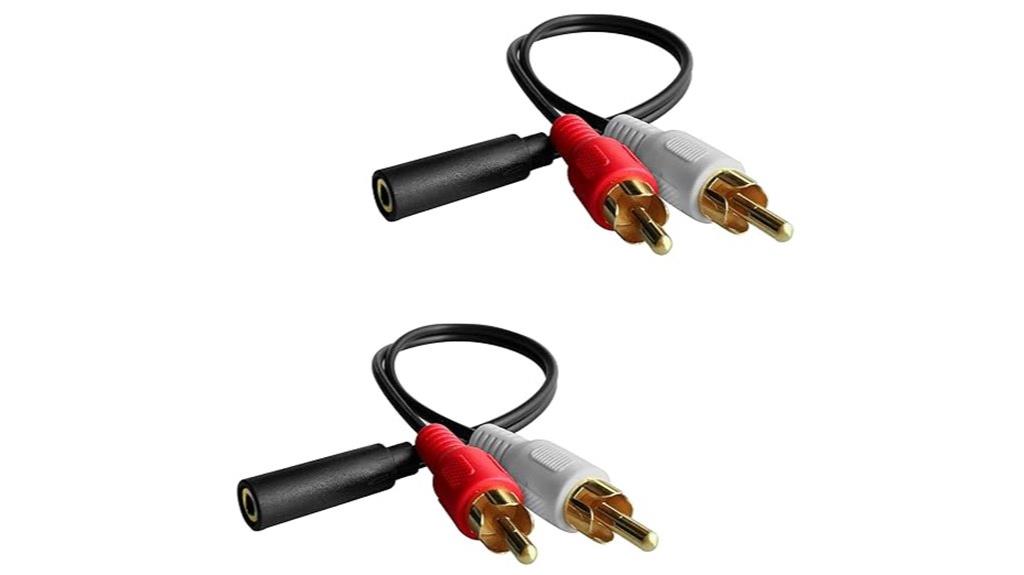 dual rca to 3 5mm