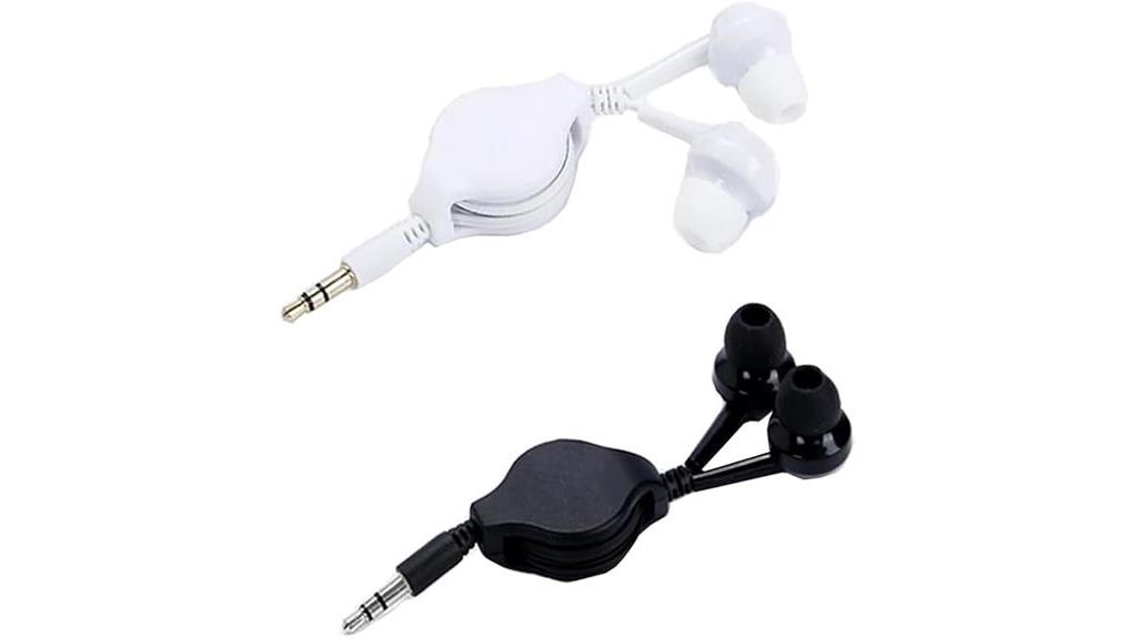 dual retractable earbuds pack