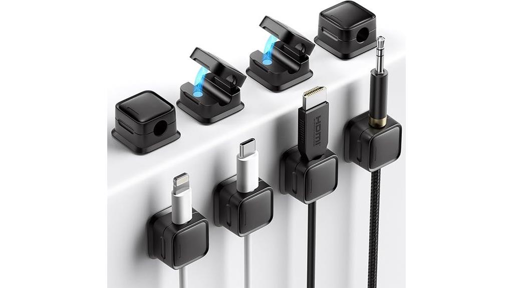eight cable organizer holders