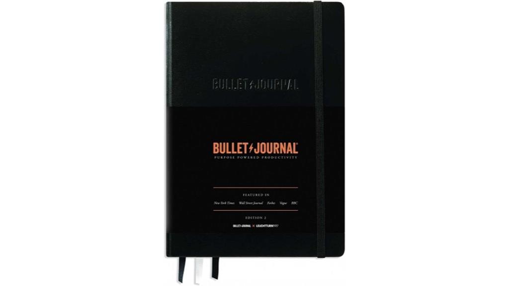 elegant black dotted journal