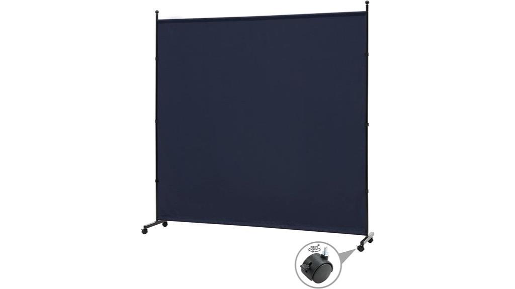 fabric room divider wheels