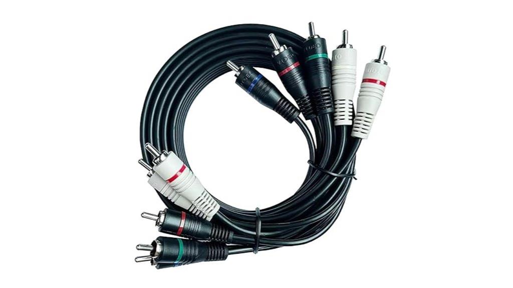 five 6 foot rca cables