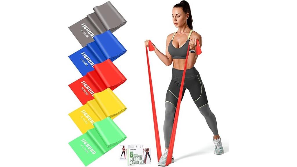 five piece resistance band set