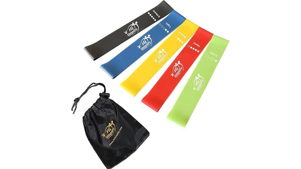 five piece resistance band set