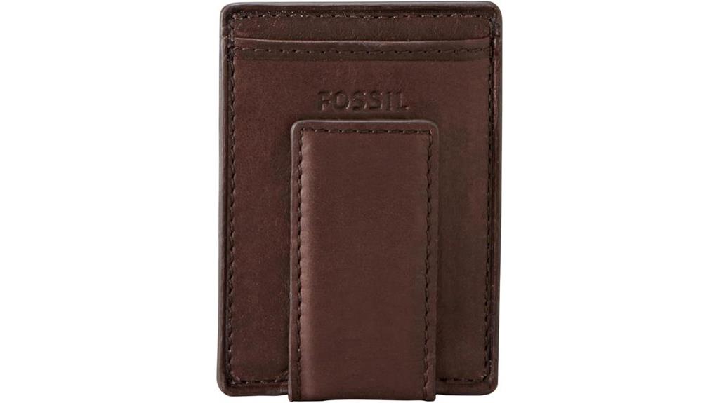 fossil men s leather wallet