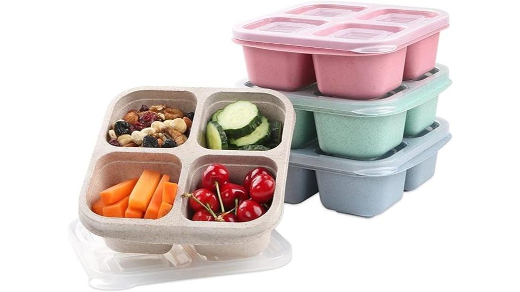 four compartment snack storage