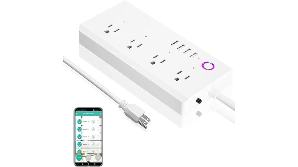 four outlet usb power strip
