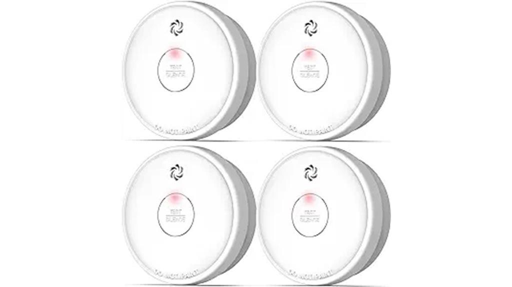 four smoke detectors pack