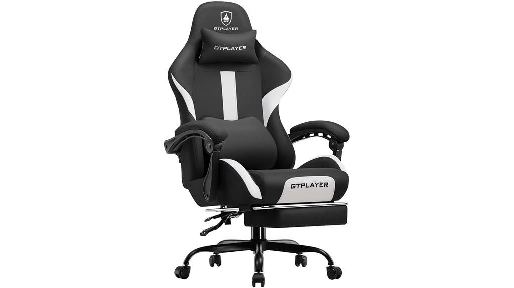 gaming chair with footrest