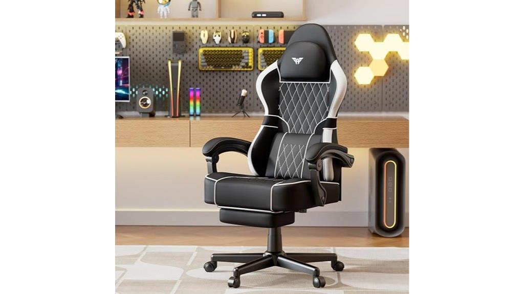 gaming chair with footrest