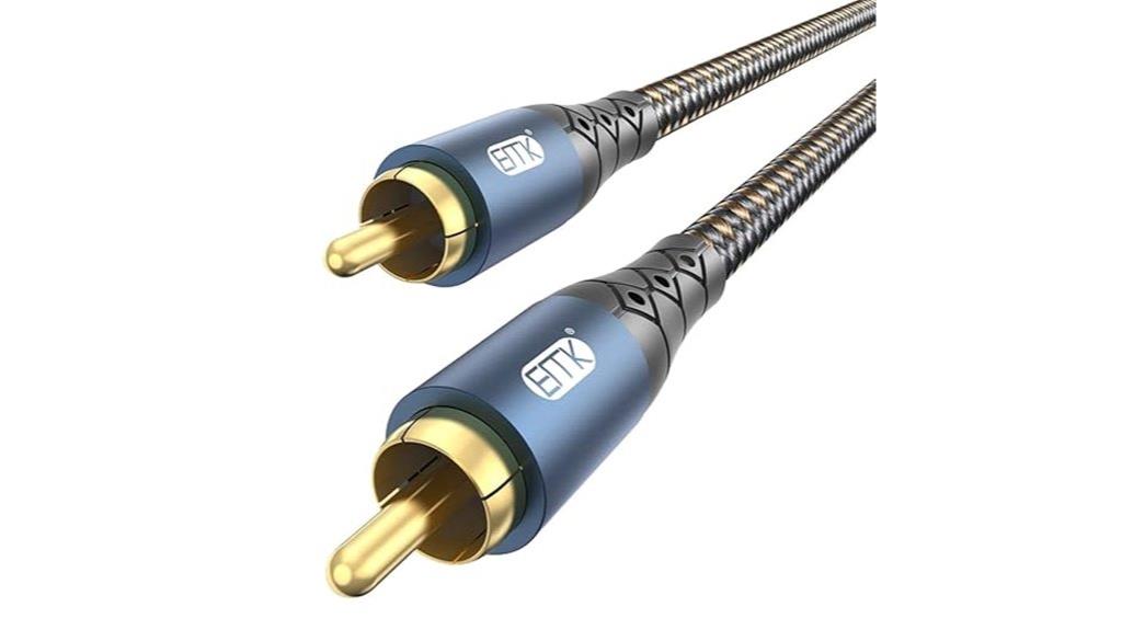 gold plated rca subwoofer cable
