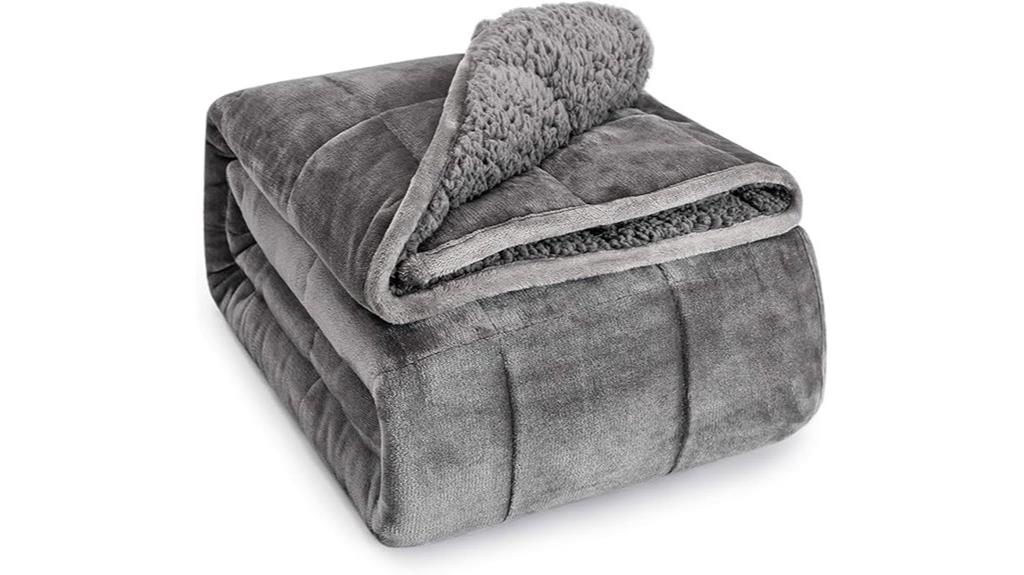 grey 15 lb weighted blanket