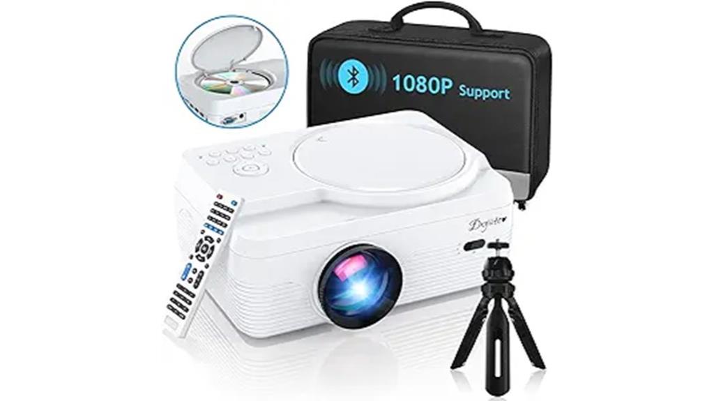 hd bluetooth projector with dvd