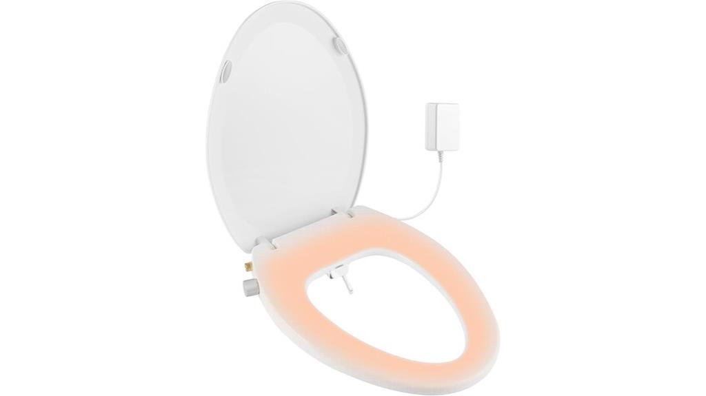 heated elongated bidet seat
