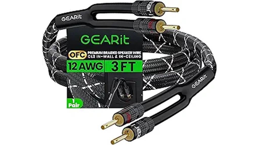 heavy duty braided speaker wire