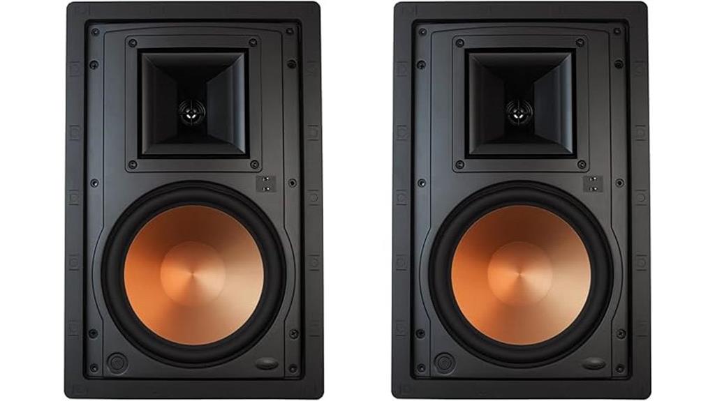 in wall white speakers