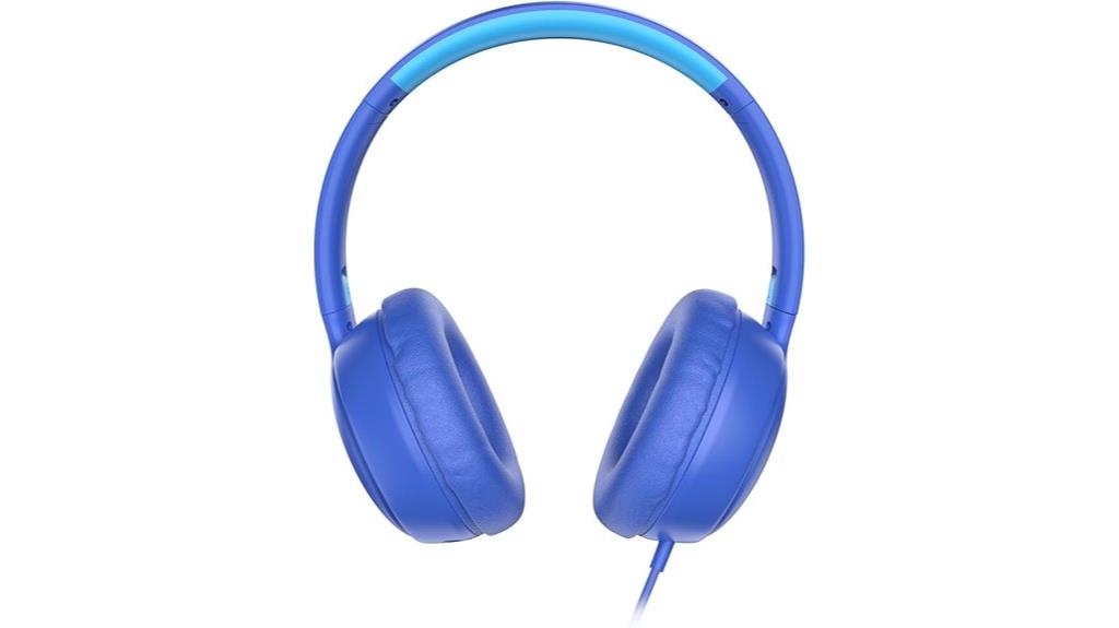 kids blue foldable headphones