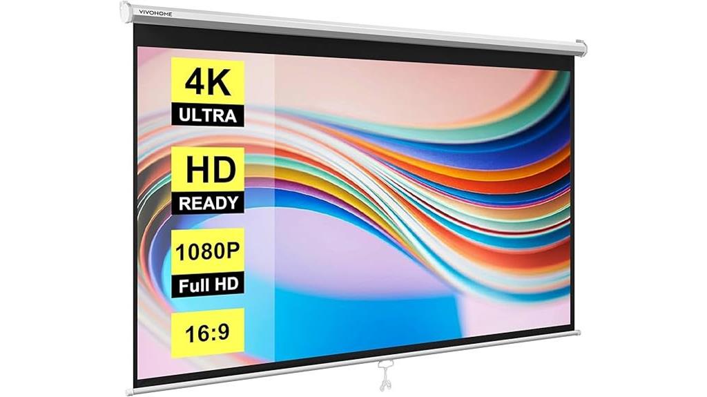 large 100 inch projector screen