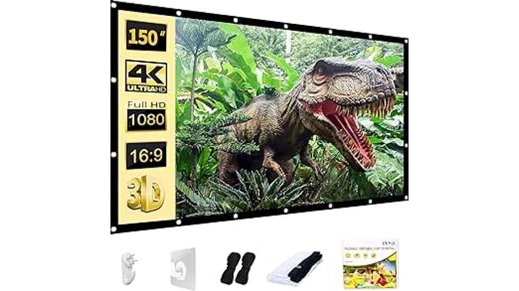 large 150 inch outdoor screen