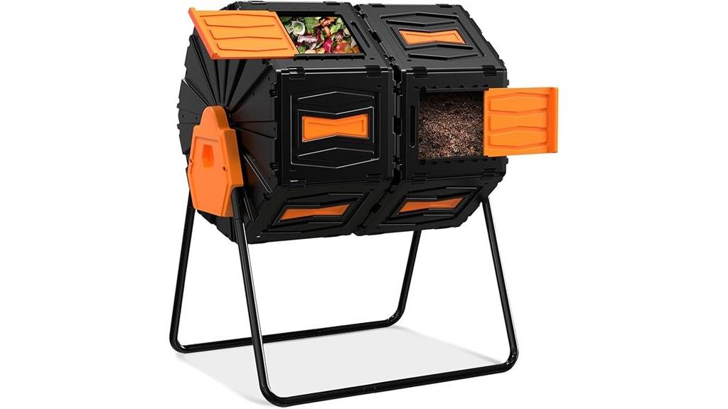 large dual chamber compost bin