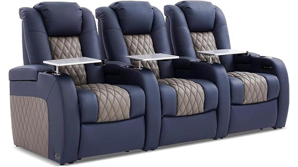 leather recliners with ambient lighting