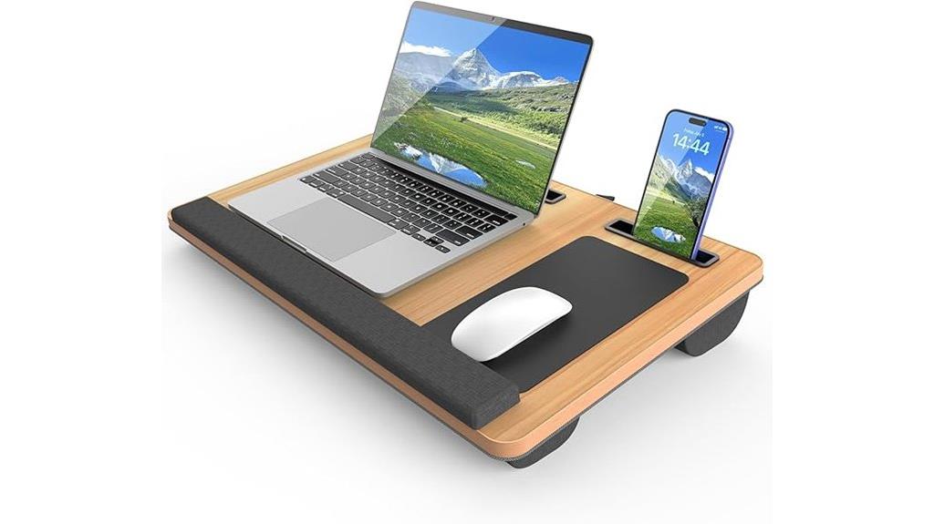 light brown laptop desk