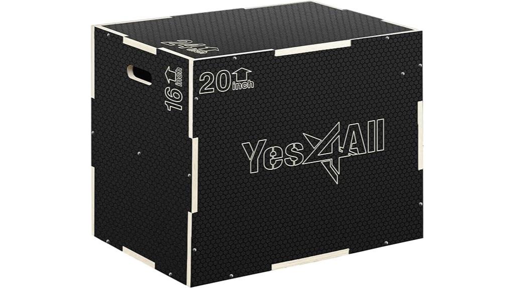 multi functional wooden plyo box